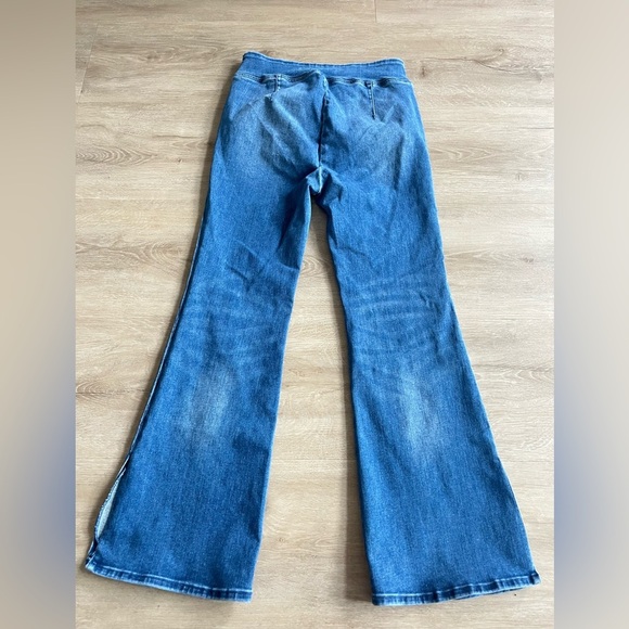 Johnny Was The Side Slit Pull On Kick Flare Jeans SZ L - Picture 11 of 11